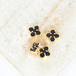 8.5 mm Stillwater Petals charm Jet Gold-colored x 4 pc(s)