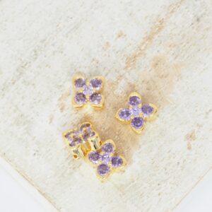 8.5 mm Stillwater Petals charm Violet Gold-colored x 4 pc(s)
