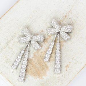 15x32 mm Bowknot Connector Charm Platinum-colored x 2 pc(s)