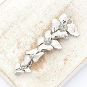 15x41 mm Flower Chain Charm Platinum-colored x 1 pc(s)