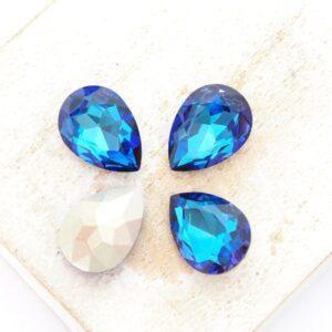 10x14 mm Aurora Fancy Pear cabochon Bermuda Blue x 4 pc(s)