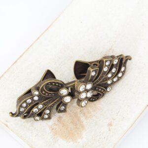 18x55 mm Swan Brooch Clips Antique bronze x 1 pc(s)