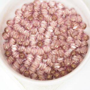 4x6 mm Fire-polished beads Rosaline Bronze x 30 pc(s)