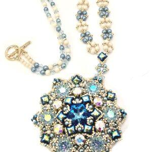 Window of Light Pendant Kit - Peacock Mosaic by Giuliana Verdelli