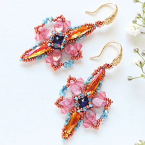 VELVET RAY earrings beading tutorial by Zuzi Hake