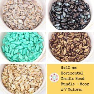 Horizontal Cradle Bead Bundle - Moon x 7 colors