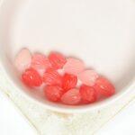 7x8 mm Synthetic Flower Bud Coral Bead Light Coral x 12 pc(s)