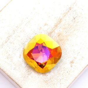 18 mm cushion cut glass cabochon  Astral Pink x 1 pc(s)