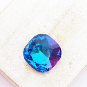 18 mm cushion cut glass cabochon Violet Blue x 1 pc(s)