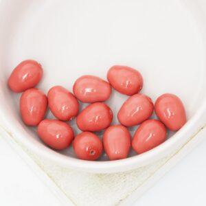8x11 mm Glass drops Light Cranberry x 12 pc(s)