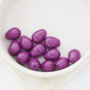 8x11 mm Glass drops Eggplant x 12 pc(s)