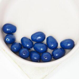 8x11 mm Glass drops Royal Blue x 12 pc(s)
