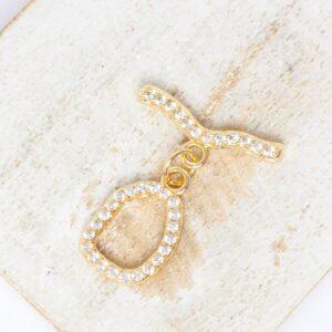 11x20.5 mm Fishook Toggle Clasp Gold-colored x 1 pc(s)