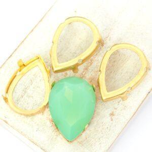 18x25 mm Claw for Pear cabochon Gold-colored x 4 pc(s)