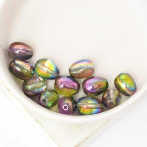 8x11 mm Glass drops Crystal Magic Orchid x 12 pc(s)