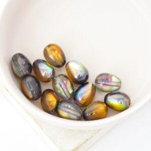 8x11 mm Glass drops Crystal Magic Copper x 12 pc(s)