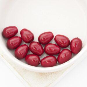 8x11 mm Glass drop Cranberry x 12 pc(s)