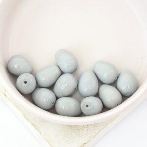 8x11 mm Glass drop Grey Mist x 12 pc(s)