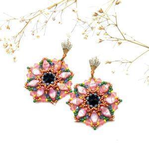 POLYPETALS earrings beading tutorial by Anikó Hesz