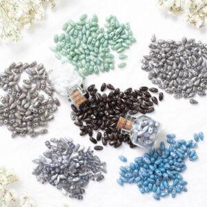 3x6 mm DropDuo bundle MOON x 8 colors.