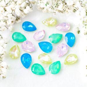 10x14 mm Aurora Fancy pear cabochons
