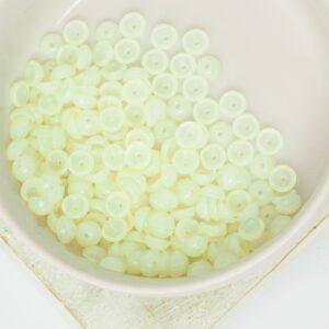 2 x 4 mm Teacup beads  Milky Jonquil  x 10  g