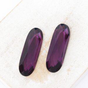 9x27 mm Aurora Fancy Baguette cabochon Amethyst x 2 pc(s)