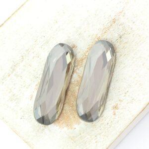 9x27 mm Aurora Fancy Baguette cabochon Crystal Satin x 2 pc(s)