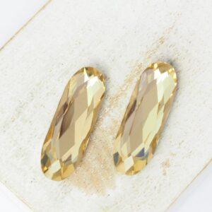 9x27 mm Aurora Fancy Baguette cabochon Light Smoked Topaz x 2 pc(s)