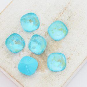 10 mm Aurora Fancy Cushion Cut cabochon Aquamarine Shine x 6 pc(s)