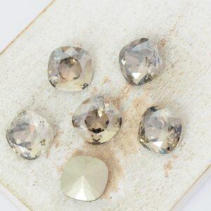 10 mm Aurora Fancy Cushion Cut cabochon Crystal Satin x 6 pc(s)