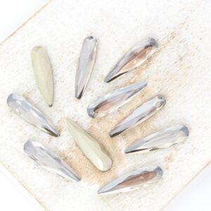4x15 mm Aurora Fancy Raindrop cabochon Crystal Satin x 10 pc(s)