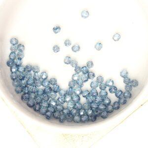 3 mm Fire-polished round beads Crystal Terracotta Blue x 100 pc(s)