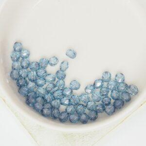 4 mm Fire-polished round beads 71010PS Crystal Terracotta Blue x 60 pc(s)