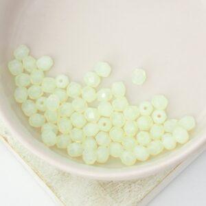 4 mm Fire-polished round beads Milky Jonquil  x 60 pc(s)