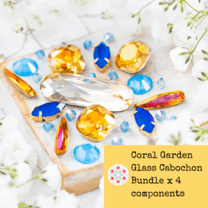 Coral Garden Glass Cabochon Bundle x 4 components