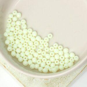 3 mm Round Glass beads Jonquil 100 x  pc(s)