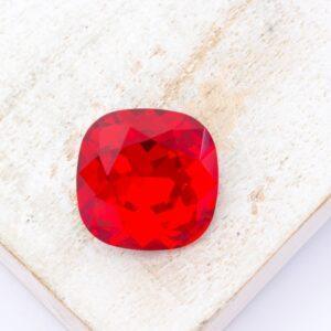 18 mm Preciosa Fancy cushion cut cabochon Light Siam x 1 pc(s)