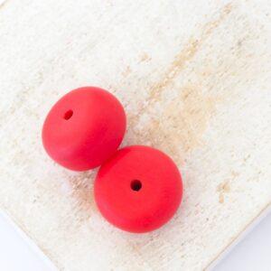 14 mm Donut bead Red  x 2 pc(s)