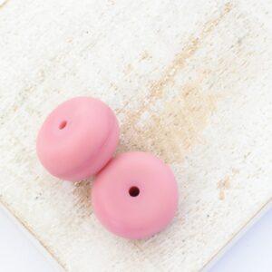 14 mm Donut bead Antique Pink x 2 pc(s)