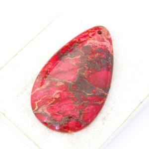 30x50 mm Gemstone pendant  Jasper Red x 1 pc(s)