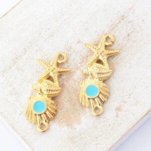 10.5x26 mm Marine Life Connector Gold-colored x 2 pc(s)