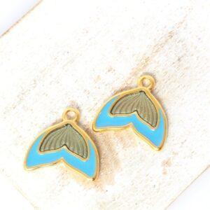 16x16.5 mm Mermaid Tail pendant Gold-colored x 2 pc(s)
