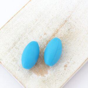 11x18 mm Olive bead Light Blue x 2 pc(s)