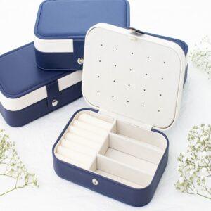 5x11x16 cm Jewelry Box - White Blue x 1 pc