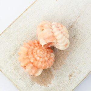 14x21 mm Shell Bead Imitation Light Salmon x 2 pc(s)
