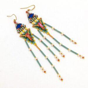 PHYSALIA earrings beading tutorial by Angelina Croft