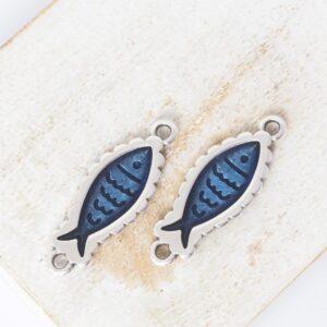 10x27 mm Fish Connector  Platinum-colored x 2 pc(s)