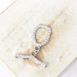 11x20.5 mm Fishook Toggle Clasp Platinum-colored x 1 pc(s)