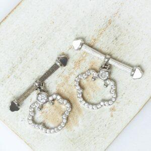22x25 mm Eye of the day Toggle Clasp Platinum-colored x 2 pc(s)